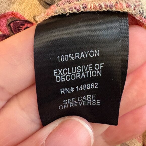 TORRID Babydoll Rayon Crepe Embroidered Lace-Up Top Plus Size 1X Boho - Picture 7 of 11